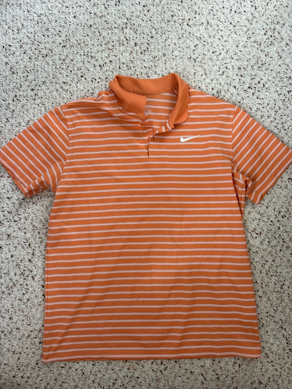 Nike Men’s Orange Stripe Polo Shirt
